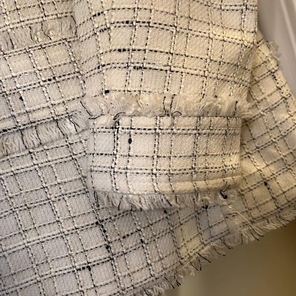 NWT Ann Taylor Fringe Tweed Long Sleeve Jacket/Blazer, Size 00 - Picture 7 of 11